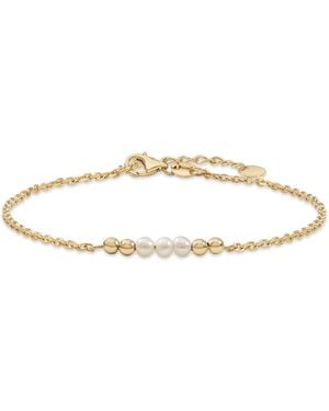 DEVATA Freshwater Pearl Chain Bracelet - Metallic