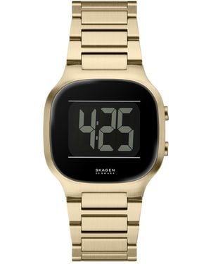 Skagen Mellem Digital Lcd Stainless Steel Watch - Metallic