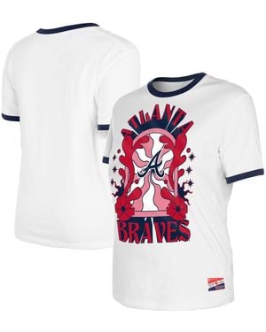 KTZ Atlanta Braves Oversized Ringer T-shirt - White