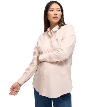 Ingrid & Isabel Ingrid + Isabel Maternity Ingrid + Isabel Poplin Button Down Shirt - Natural