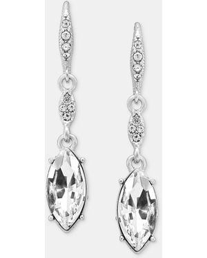 Givenchy Crystal Double Drop Earrings - White