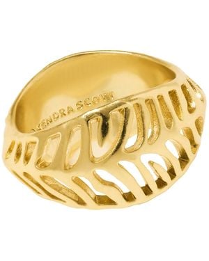 Kendra Scott 14k -plated Tiger Striped Mikki Band Ring - Metallic