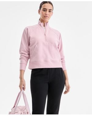 ID Ideology Neppy Fleece Quarter-zip Sweatshirt - White
