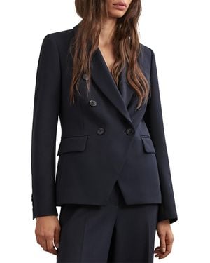 Reiss Petite Gabi Peak Lapel Suit Blazer - Black