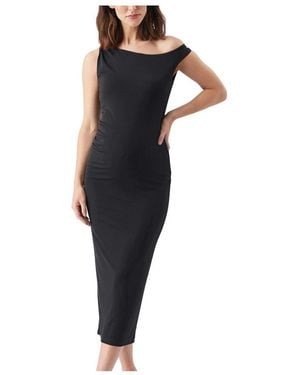 Ripe Maternity Maternity Cora Off-shoulder Dress - Blue