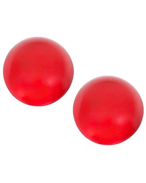 SOH The Semi-orb Stud Earrings - Red