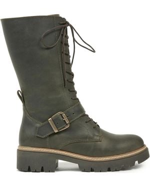 Celtic & Co. Strap Detail Mid Calf Boot - Green