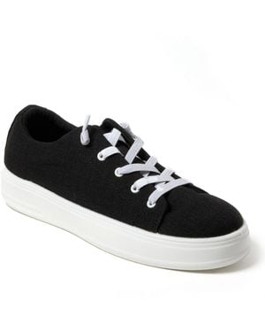 Dearfoams Mabel Woven Slip On Sneaker - Black