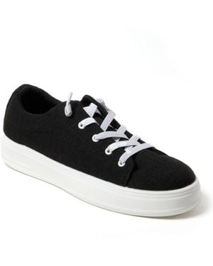 Dearfoams Mabel Woven Slip On Sneaker - Black