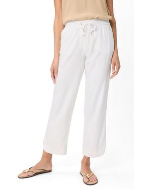 Olsen Mona Fit Pull-on Linen Blend Pant - White