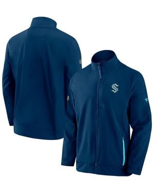 Fanatics Seattle Kraken Authentic Pro Rink Coaches Full-zip Jacket - Blue