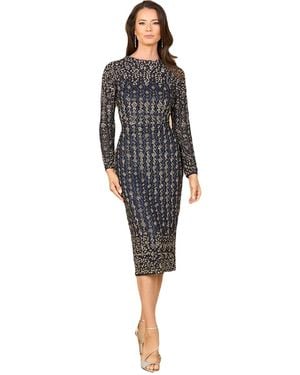 Lara Beaded Midi Dress - Black