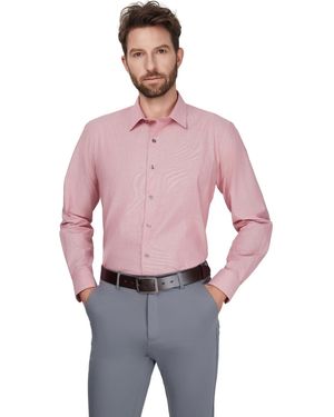 Alfani Slim Fit Solid Dress Shirt - Red