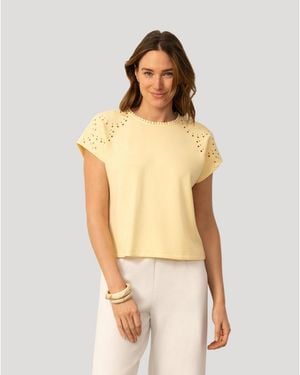 Cable & Gauge Cable And Gauge Scuba Cutout Drop Shoulder Top - Multicolor