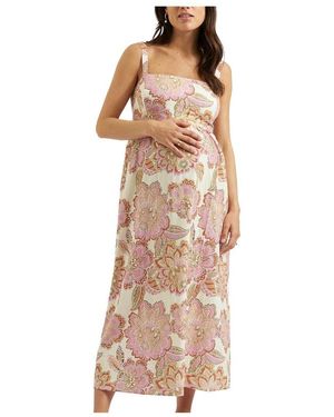 Ripe Maternity Maternity Ripe Hope Tie Back Linen Dress - Brown