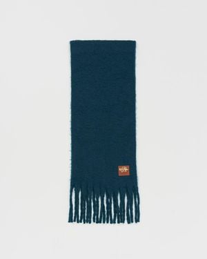 Fable England Cozy Boucle Scarf - Blue