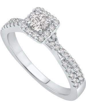 Macy's Diamond Halo Engagement Ring (1/2 Ct. T.w. - White