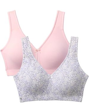 Comfort Choice 2-pack Cotton Full Coverage Bra - Pink
