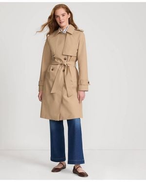 Lands' End Squall Waterproof Modern Trench Raincoat - Blue