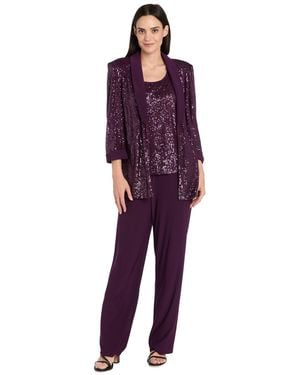 R & M Richards Sequined Jacket - Purple