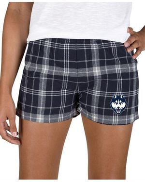 Concepts Sport Navy/gray Uconn Huskies Ultimate Flannel Shorts - Blue
