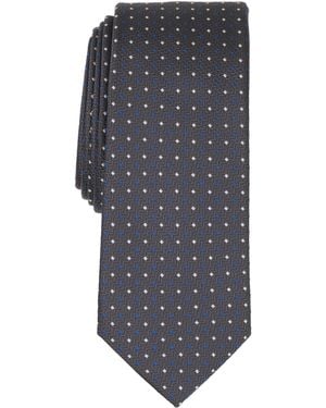 Alfani Barron Dotted Slim Tie - Gray