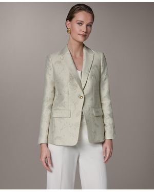 Donna Karan Peak Lapel Jacket - Gray