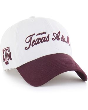'47 White Texas A&m aggies Contemporary Basics Foundation Clean Up Adjustable Hat - Purple