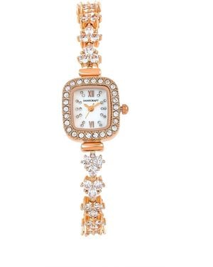 Playzoom Danecraft 18k Fine Rose Gold Plated Analog Watch - White
