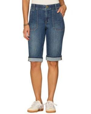Democracy High Rise Bermuda Short - Blue