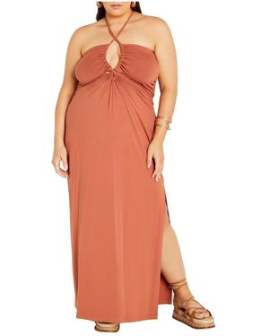 City Chic Miley Maxi Dress - Orange