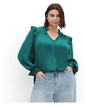 City Chic Jocelyn Top - Blue