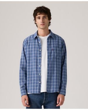 Levi's Classic 1 Pocket Regular-fit Long Sleeve Shirt - Blue