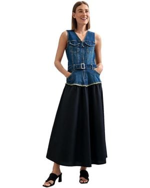 Desigual Sleeveless Denim Dress - Blue