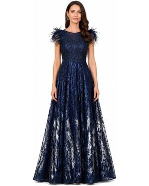 Lara Lace Ballgown - Blue