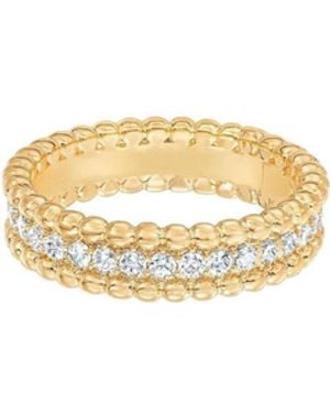Bearfruit Jewelry Jena Sparkle Wide Band Ring Trendy Unique Style - White