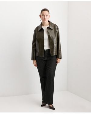 Mango Mid-rise Flared Jeans - Black