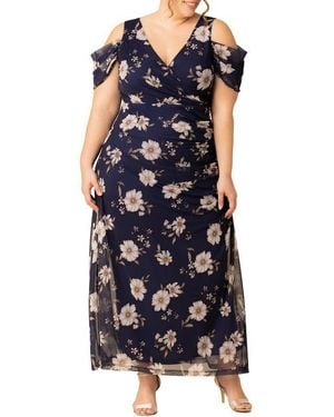 Kiyonna Plus Size Seraphina Mesh Gown - Black
