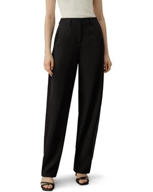 LILYSILK Curved Seam Silk Crepe Pants - Black