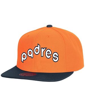 Mitchell & Ness San Diego Padres Cooperstown Collection Basic Flip Snapback Hat - Orange