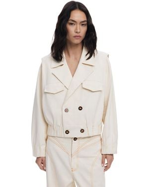 Desigual Detachable Trucker Jacket - White