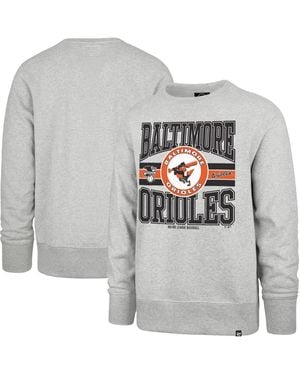 '47 Baltimore Orioles Letters Headline Pullover Sweatshirt - Gray