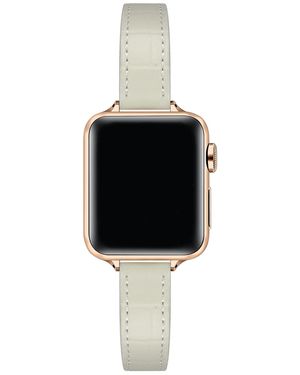 The Posh Tech Carmen Skinny Croc Leather Band For Apple Watch - Black
