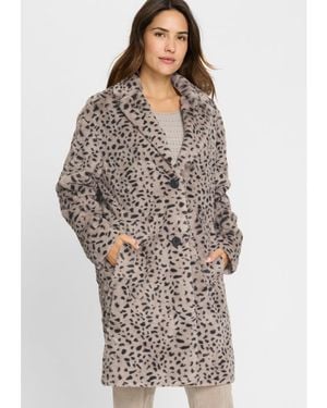 Olsen Faux Fur Coat - Gray