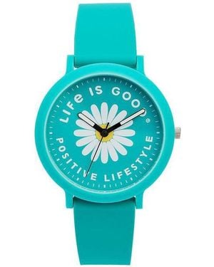 Speidel Quartz Life Is Good Watch Silicone Strap - Blue