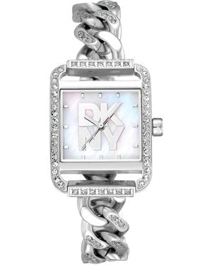 DKNY City Glitz Stainless Steel Bracelet Watch - White