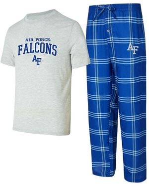 Concepts Sport 2-piece Royal/gray Air Force Falcons Top And Pants Sleep Set - Blue