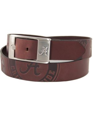 Eagles Wings Alabama Crimson Tide Brandish Leather Belt - Brown