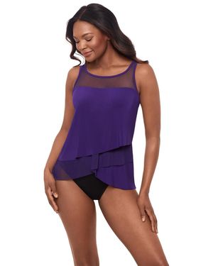 Miraclesuit Dd Cup Illusionist Mirage Tankini Top - Purple