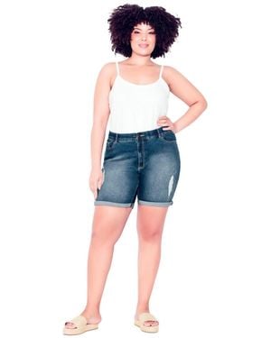 Avenue Giana Ripped Short - Blue